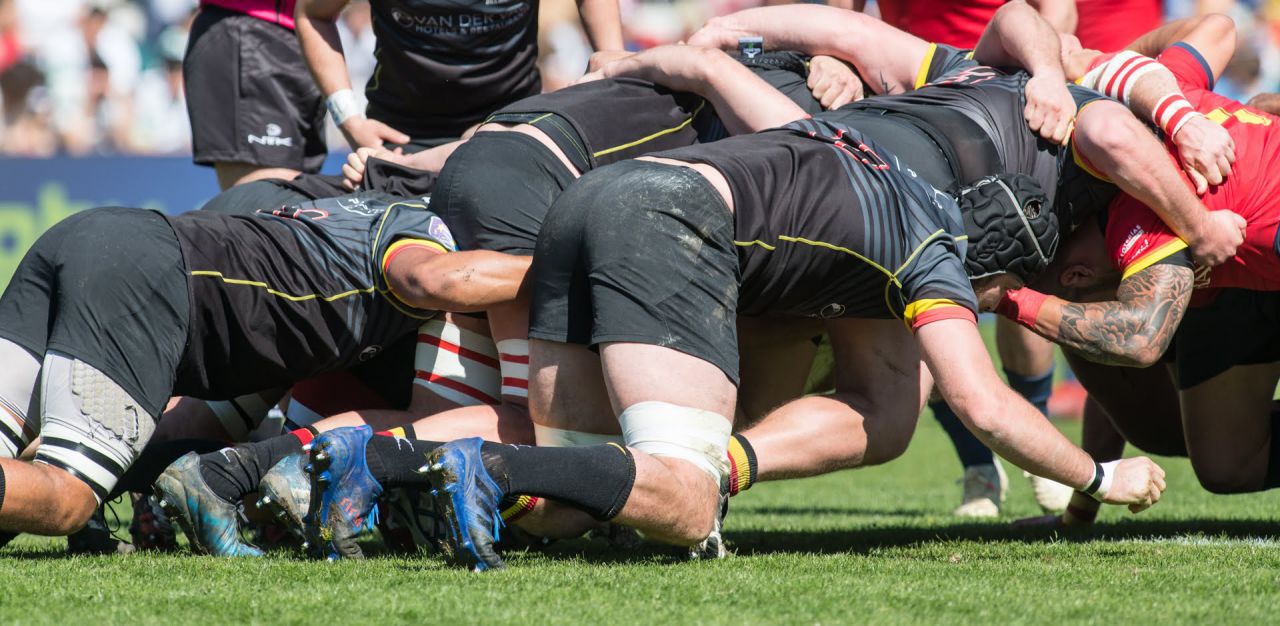 Victoria de España frente a Bélgica en el Campeonato de Europa de Rugby.