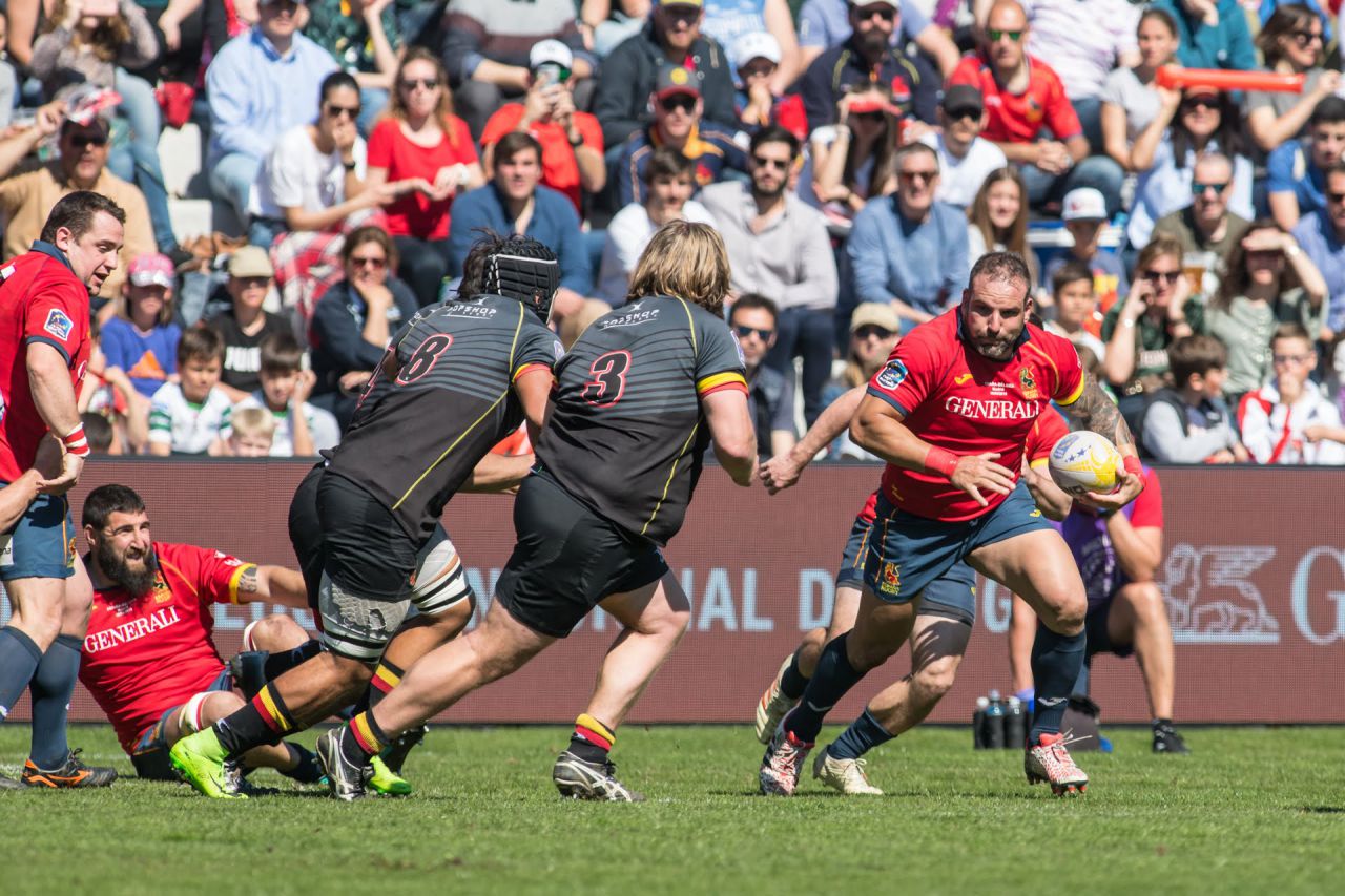 Victoria de España frente a Bélgica en el Campeonato de Europa de Rugby.