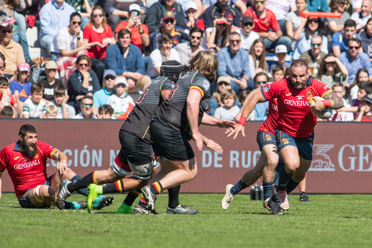 Victoria de España frente a Bélgica en el Campeonato de Europa de Rugby.