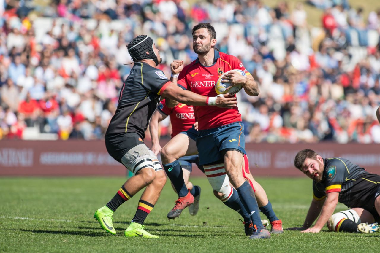 Victoria de España frente a Bélgica en el Campeonato de Europa de Rugby.