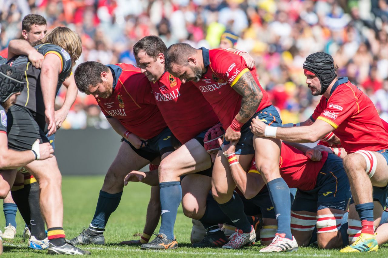 Victoria de España frente a Bélgica en el Campeonato de Europa de Rugby.