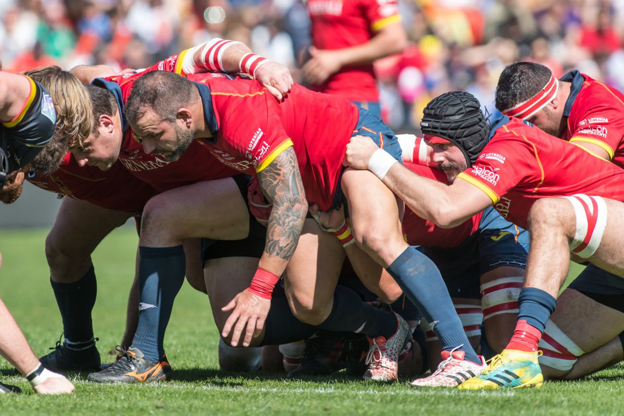 Victoria de España frente a Bélgica en el Campeonato de Europa de Rugby.