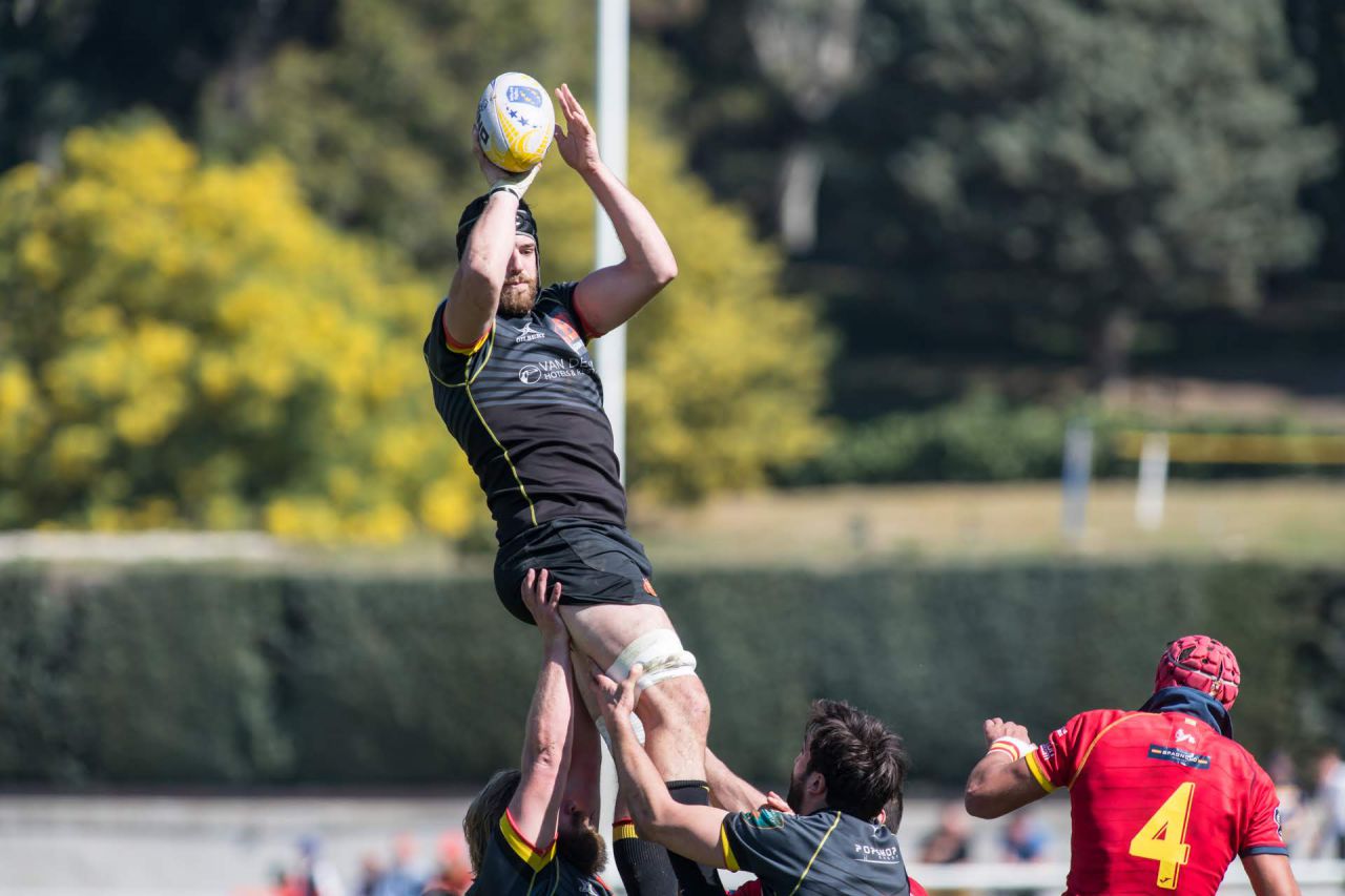 Victoria de España frente a Bélgica en el Campeonato de Europa de Rugby.