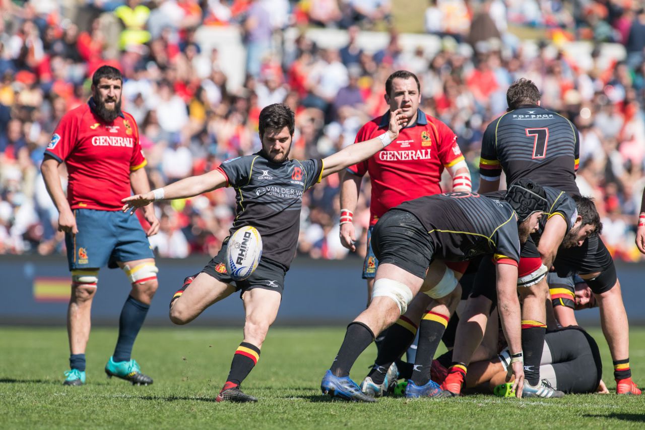 Victoria de España frente a Bélgica en el Campeonato de Europa de Rugby.