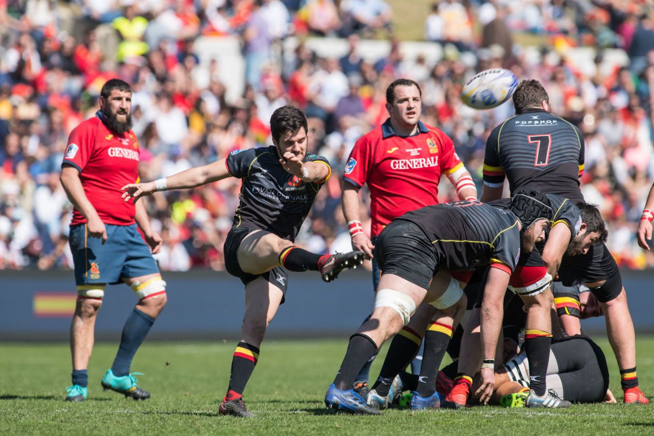 Victoria de España frente a Bélgica en el Campeonato de Europa de Rugby.