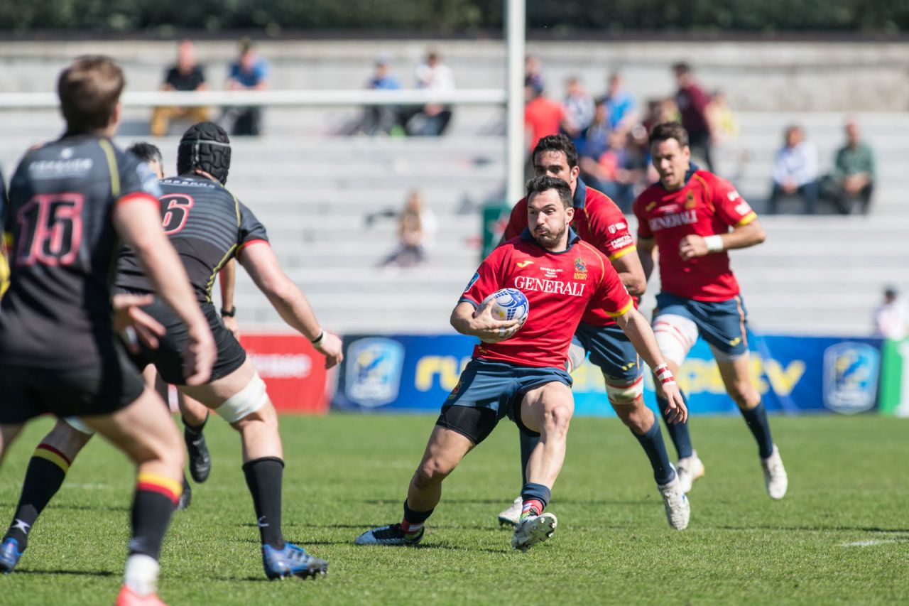 Victoria de España frente a Bélgica en el Campeonato de Europa de Rugby.