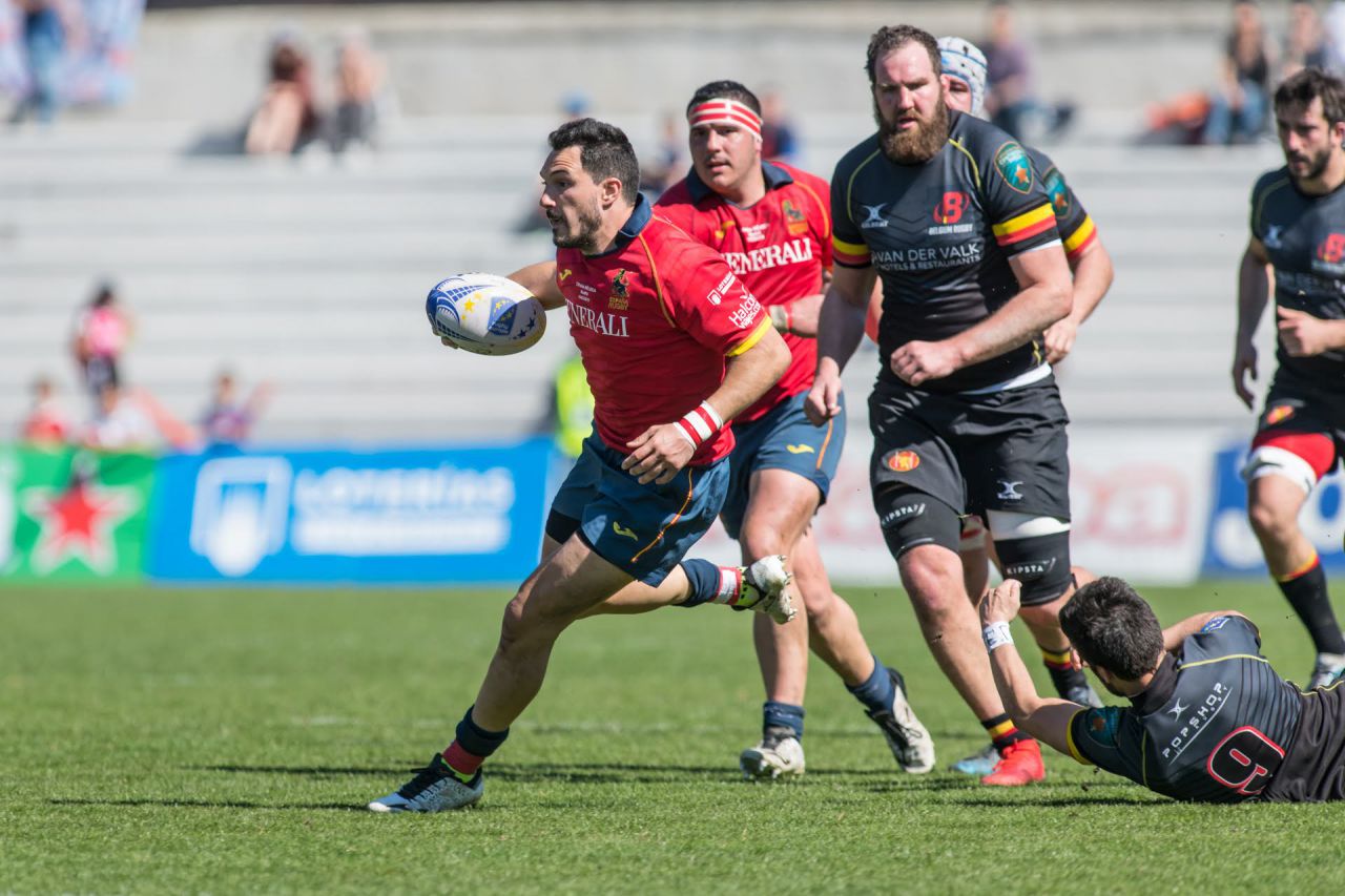 Victoria de España frente a Bélgica en el Campeonato de Europa de Rugby.