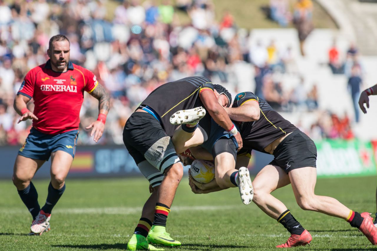 Victoria de España frente a Bélgica en el Campeonato de Europa de Rugby.