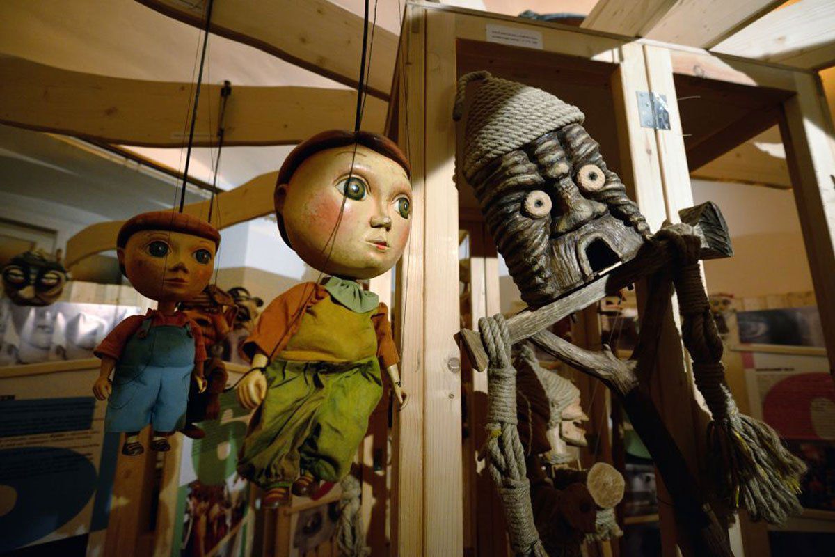 Exposición de títeres #Pimprlárium del Teatro de Marionetas de Ostrava. 