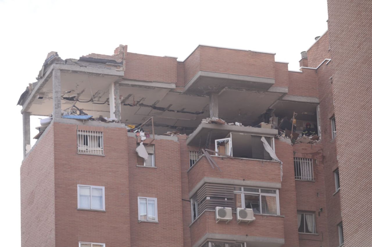 Explosión de gas en un edificio en Vallecas.