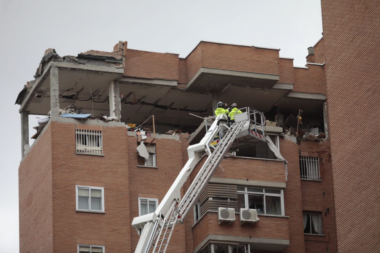 Explosión de gas en un edificio en Vallecas.