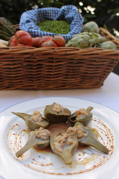 Alcachofas de Navarra con foie y PX