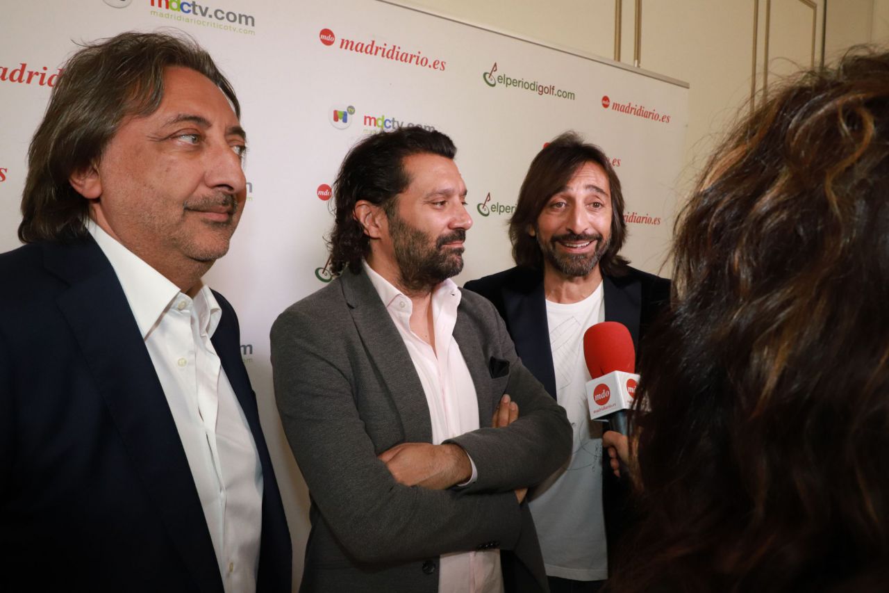 Antonio, Juan y Josemi Carmona, miembros de Ketama, atendieron a los medios antes de recoger el Premio Madrid Toda una Vida 2019, en reconocimiento a su trayectoria. 