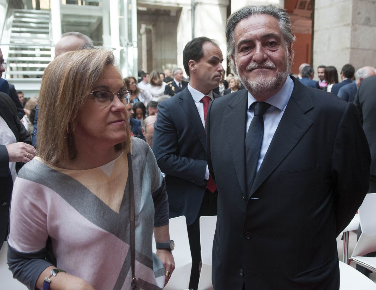 Puri Causapié asistió al acto con Pepu Hernández, aspirante a la Alcaldía por el PSOE. 