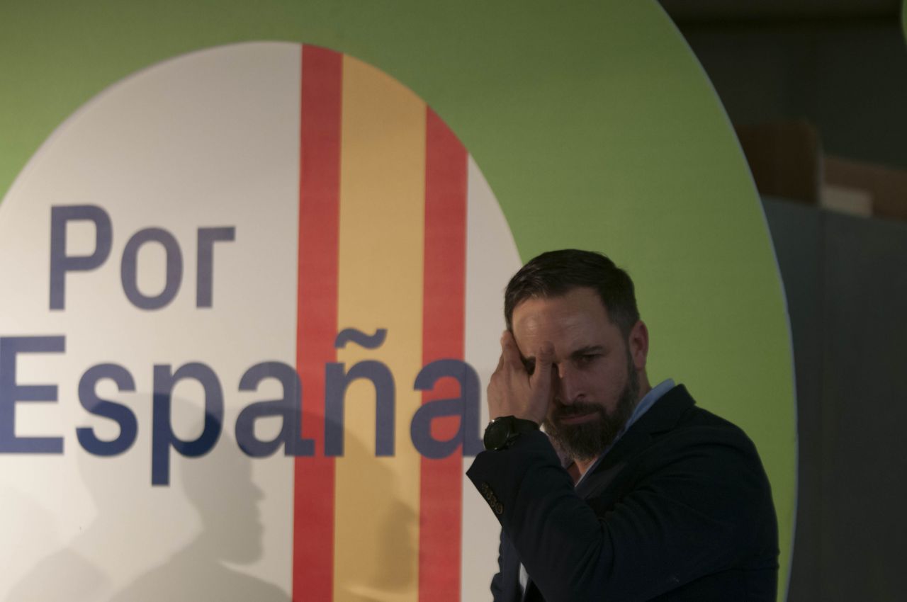 Santiago Abascal, durante el acto