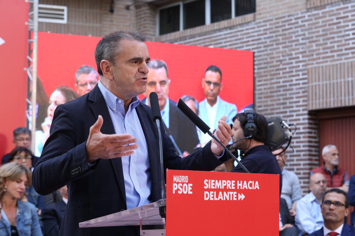 José Manuel Franco en el acto de inicio de campaña del PSOE en Vicálvaro. 