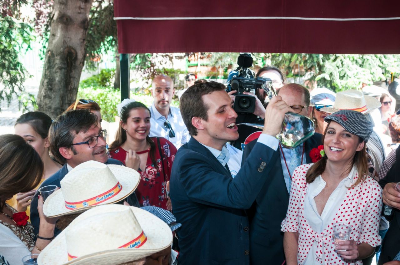 Pablo Casado en la pradera de San Isidro.