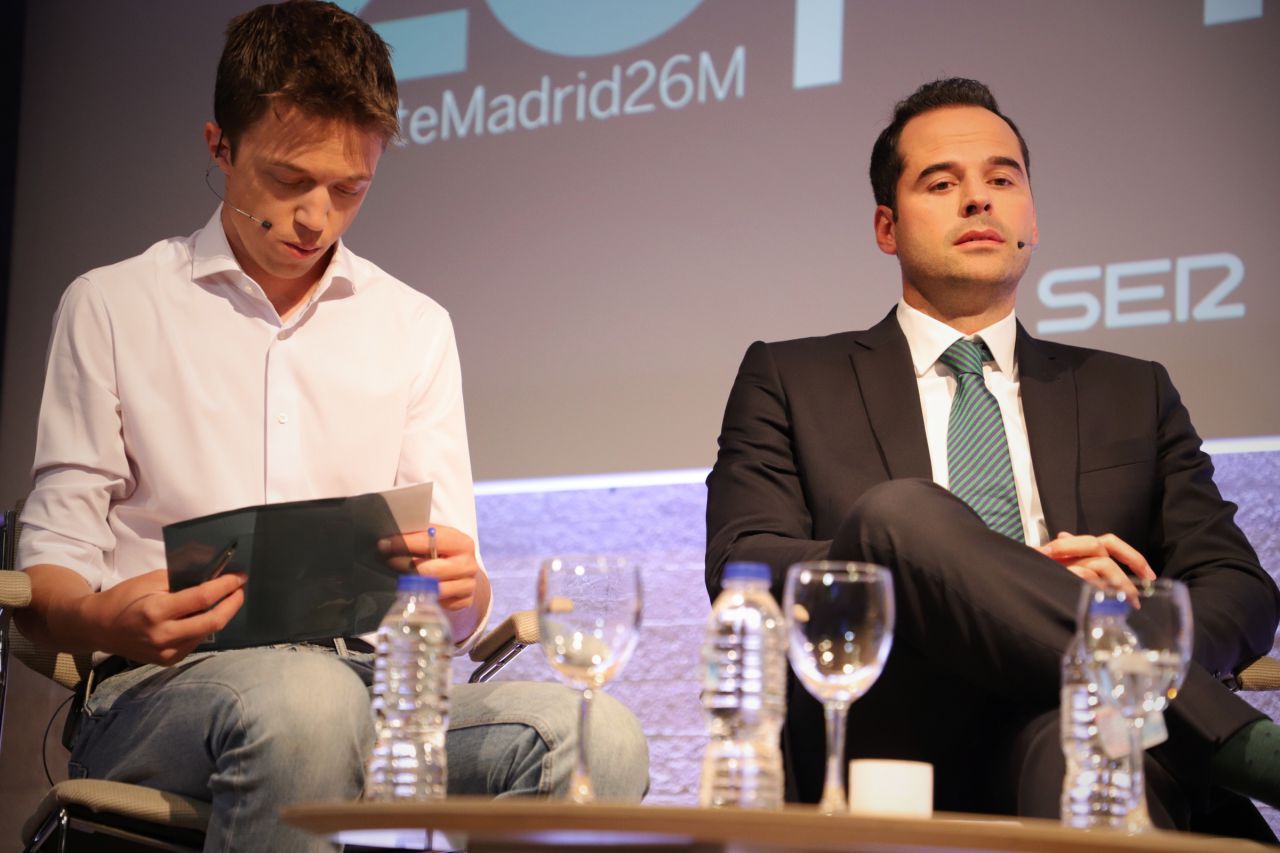 Iñigo Errejón (Más Madrid) e Ignacio Aguado (Ciudadanos). 