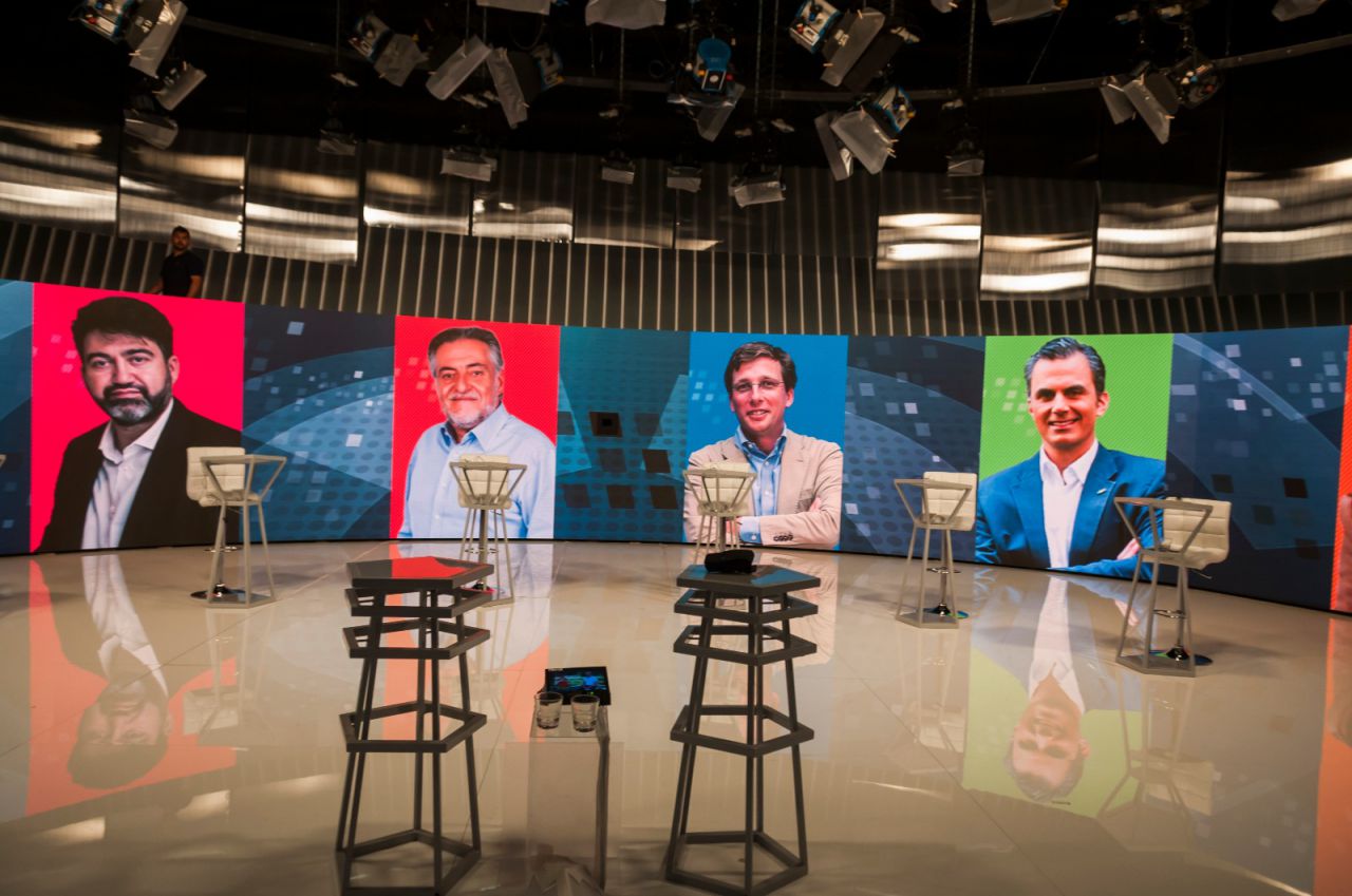 Debate electoral de los candidatos a la Alcaldía de Madrid en Telemadrid. 