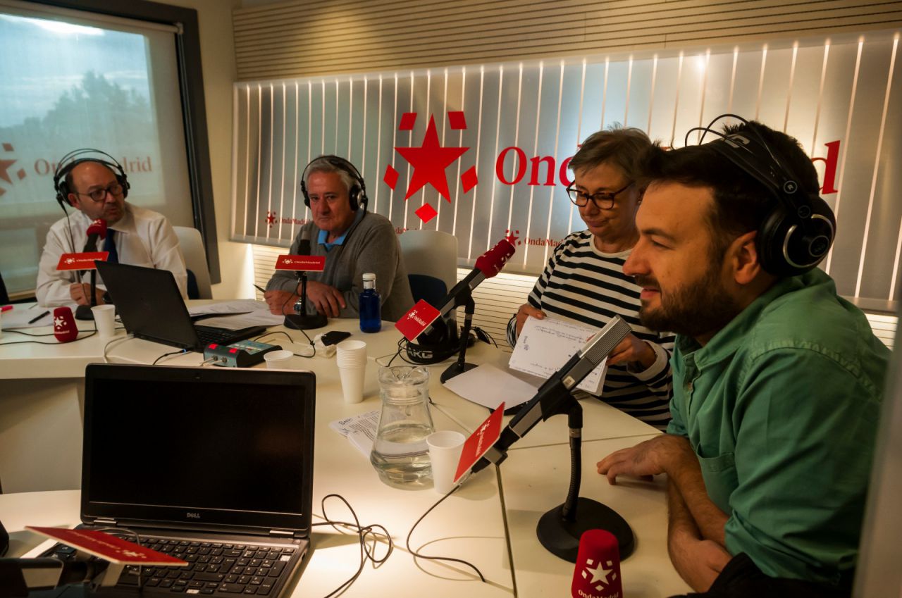 El estudio de Onda Madrid, durante el debate. 