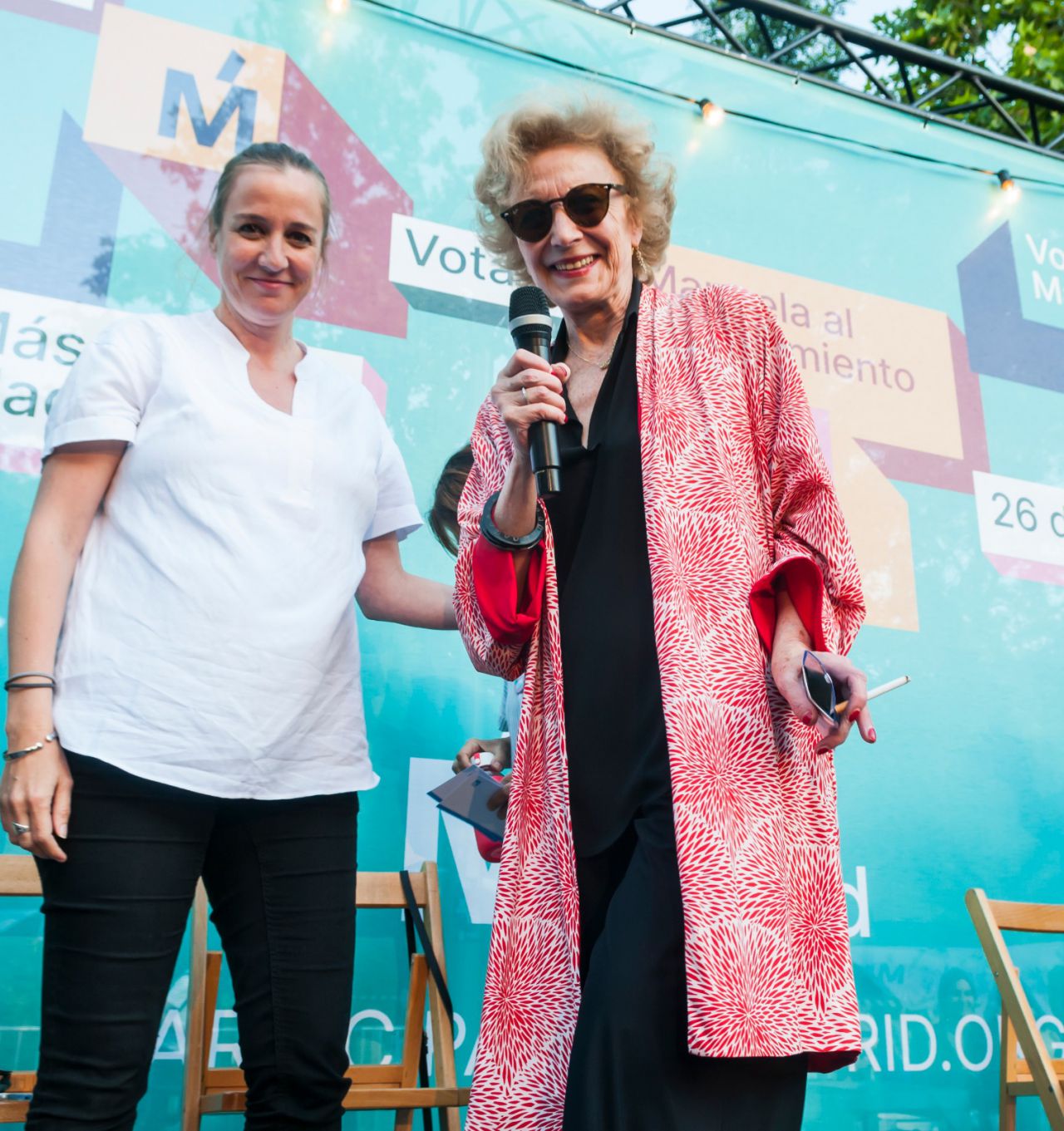 La exintegrante de Podemos (y, antes, de IU) Tania Sánchez, que va en la lista de Errejón, también ha estado sobre el escenario