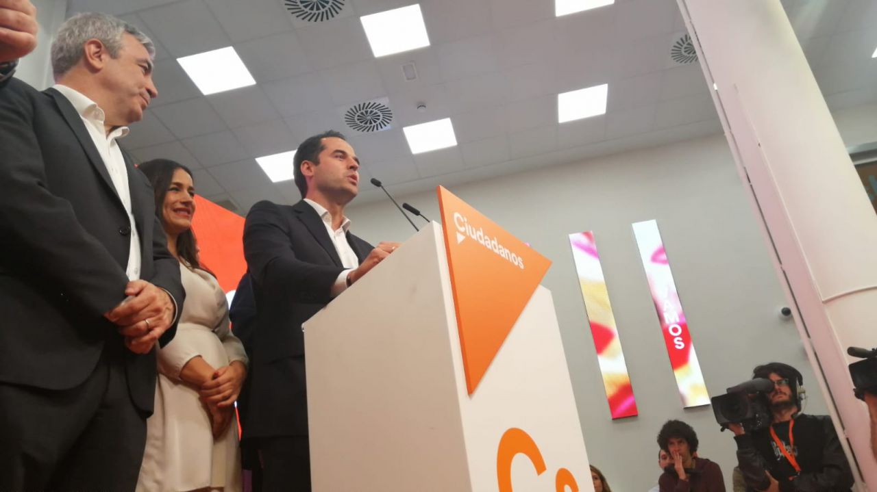 Comparecencia de Ignacio Aguado en la sede de Ciudadanos.