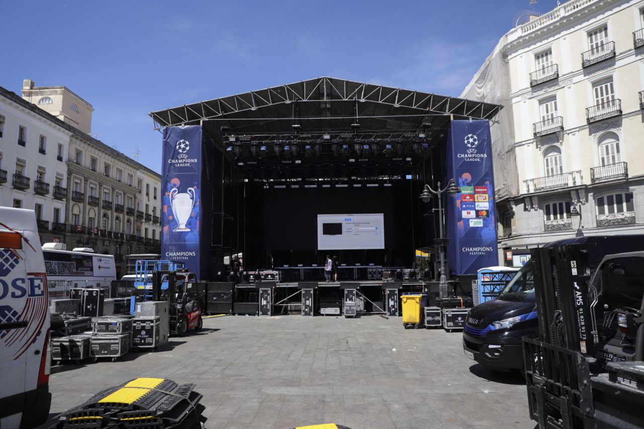La UEFA ha organizado conciertos gratuitos en la Puerta del Sol. 
