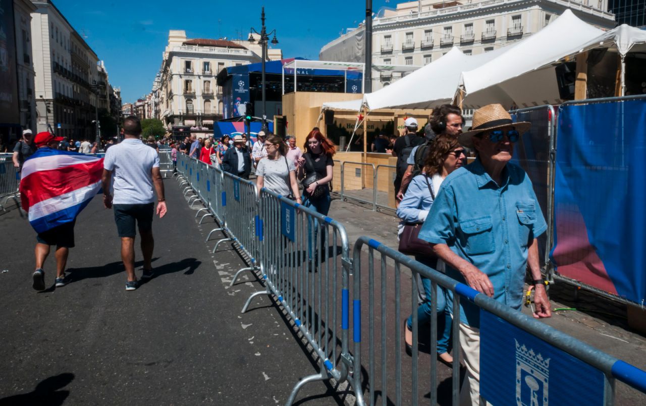 Medidas de seguridad y cortes de tráfico por la final de la Champions en Madrid