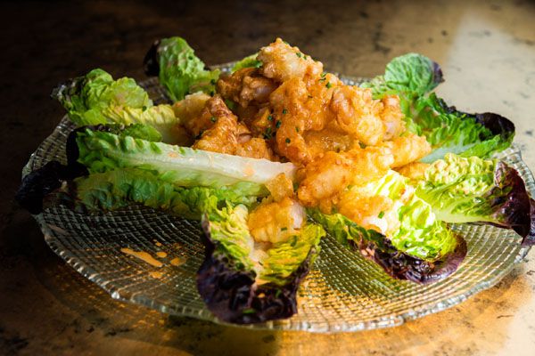 Tempura de langostinos tigre