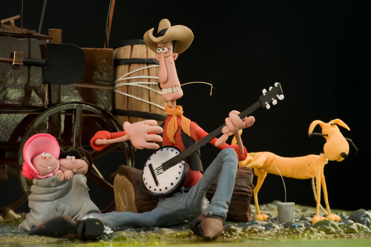 La conquista del oeste también se recrea con las figuras de plastilina.
