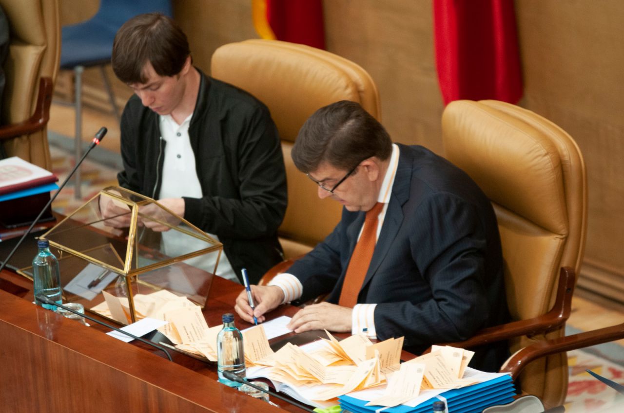 Recuento de los votos a la Presidencia de la Mesa de la Cámara. 