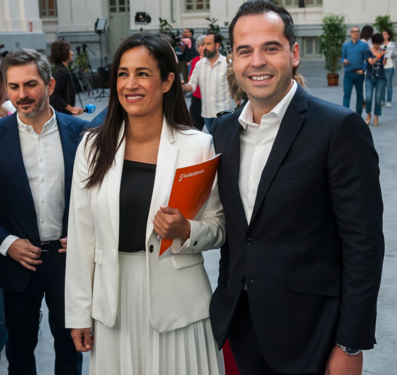 Begoña Villacís e Ignacio Aguado, en Cibeles