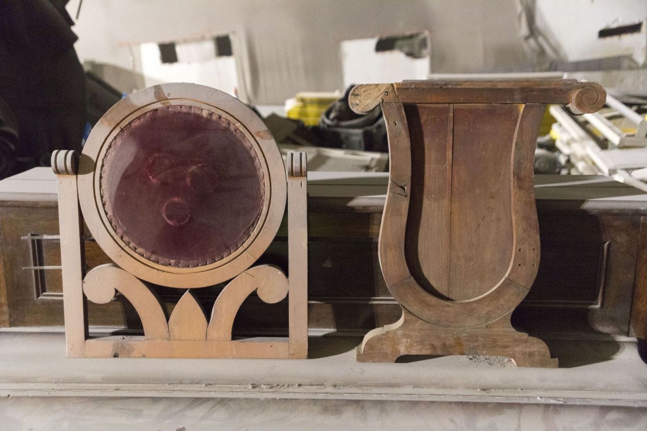 Detalles de las butacas originales del teatro