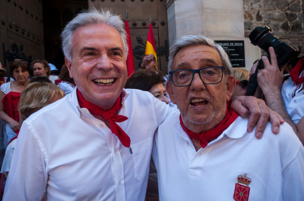 El chef Pedro Larumbe también ha asistido al chupinazo.