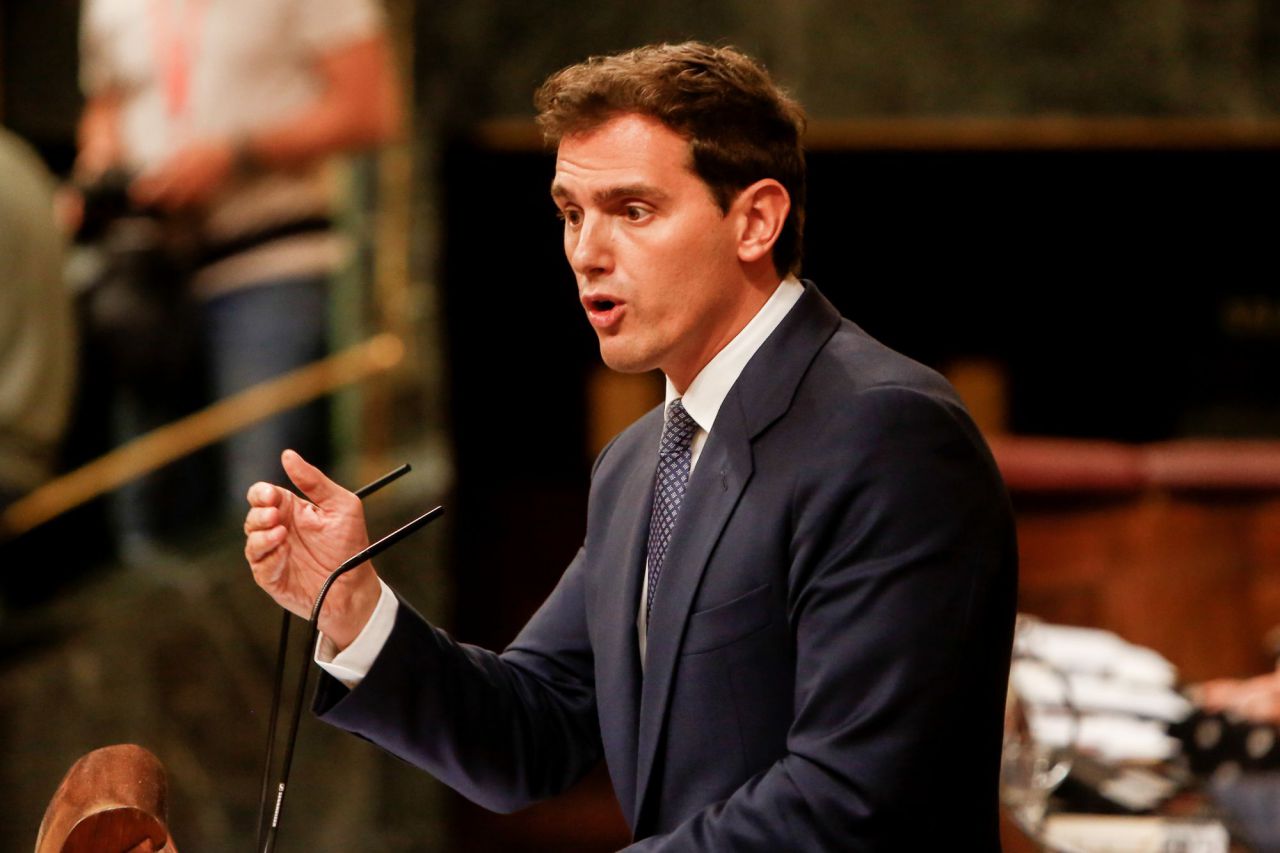Albert Rivera en su intervención en el Congreso en la jornada de investidura. 