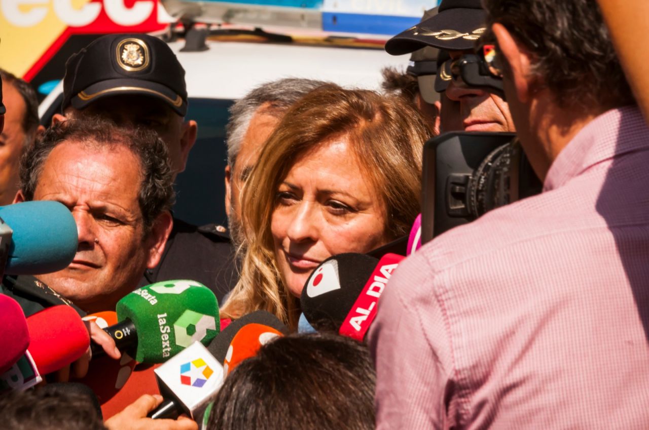 María Paz García Vera, delegada del Gobierno en Madrid, explica a los medios de comunicación el operativo de búsqueda de Blanca Fernández Ochoa.