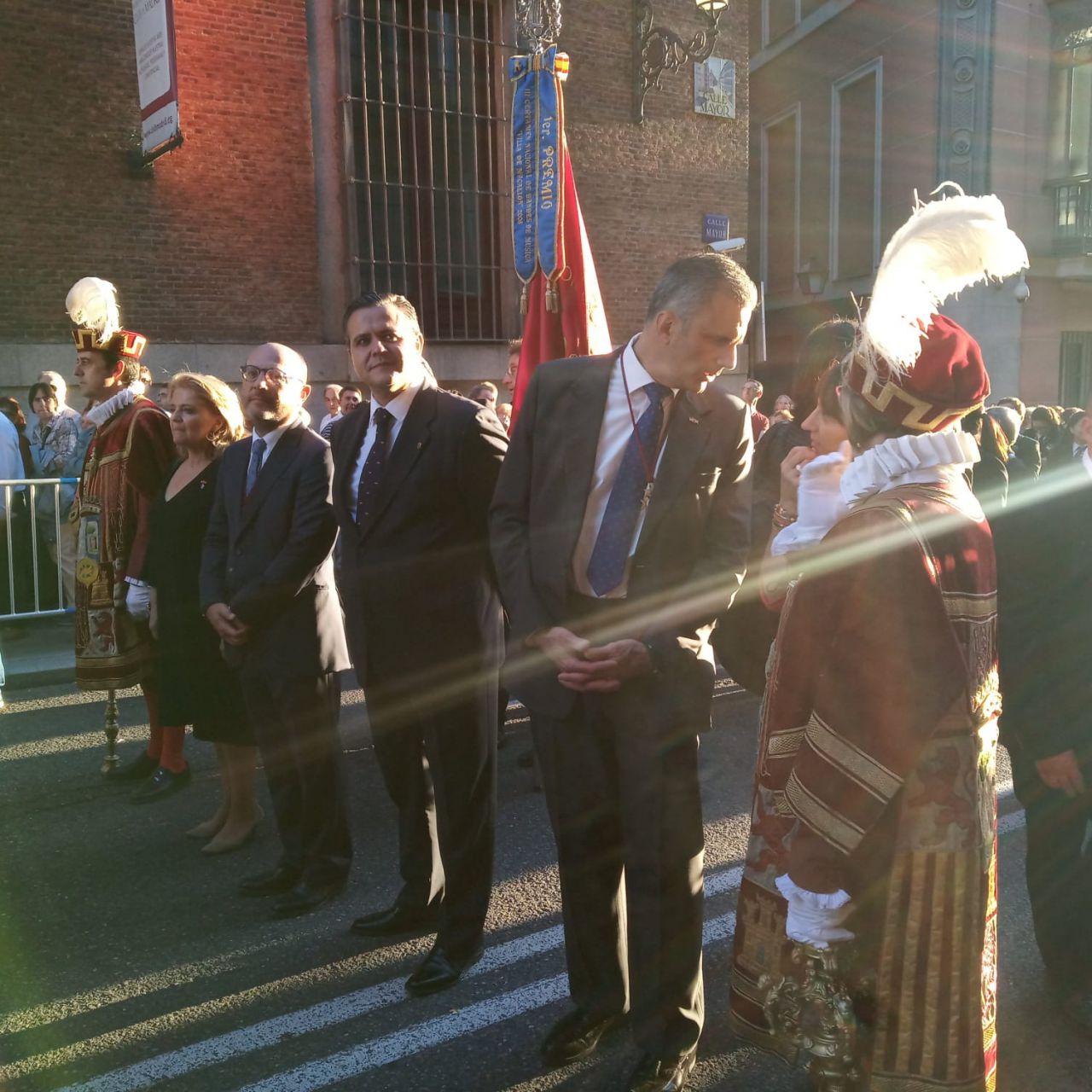 Procesión del Cristo de Medinaceli en el centro de Madrid.
