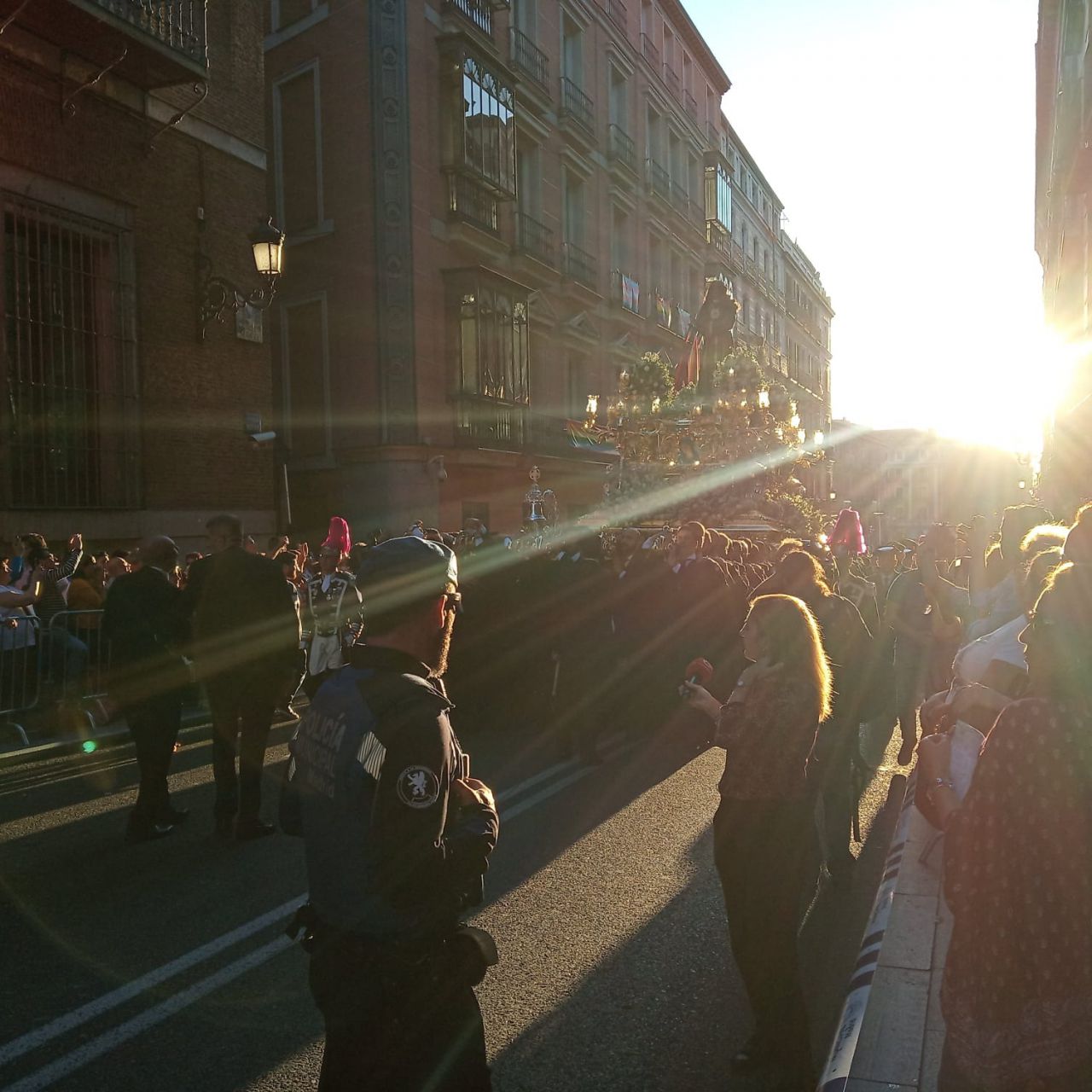 Procesión del Cristo de Medinaceli en el centro de Madrid.