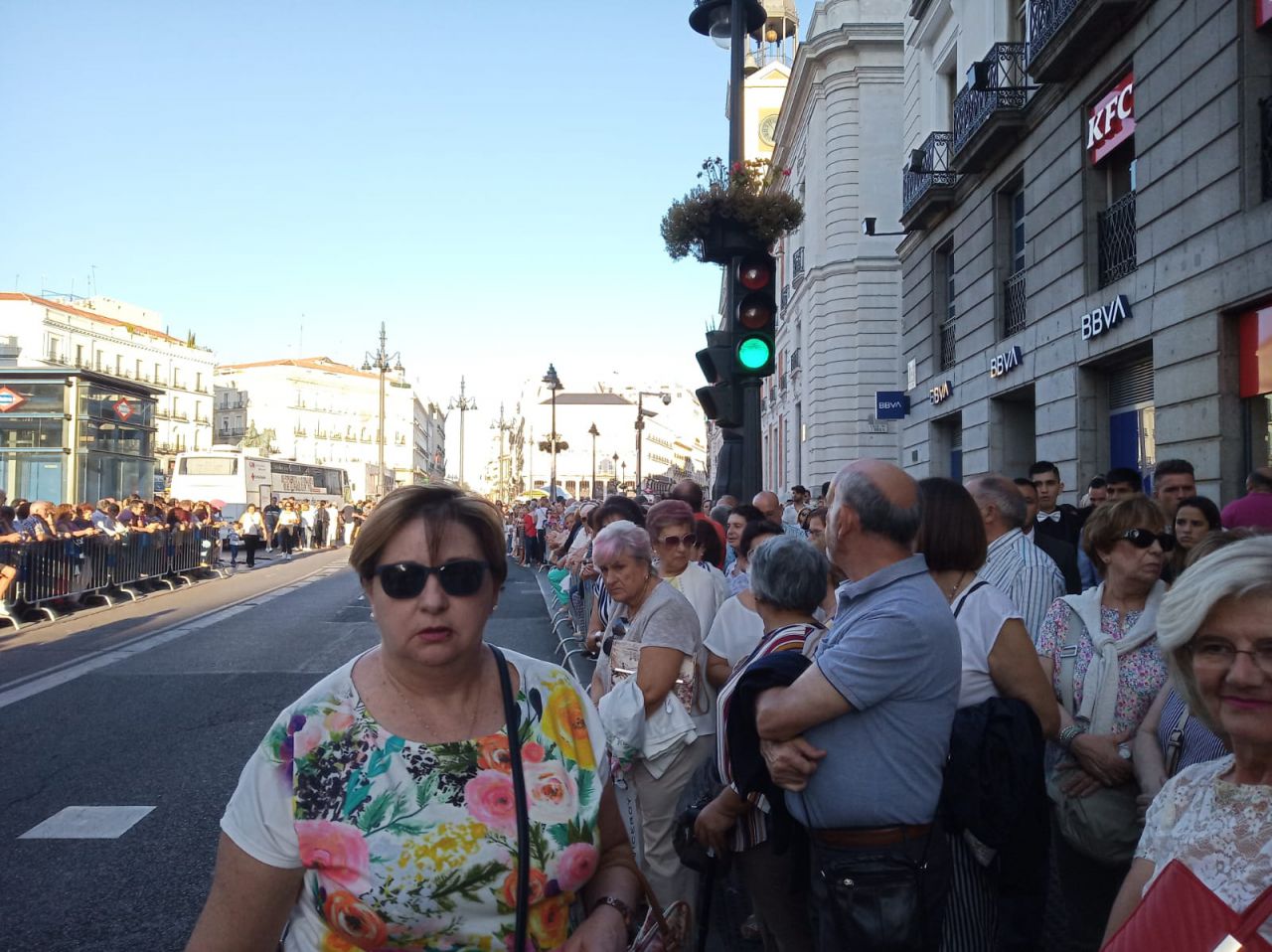 Procesión del Cristo de Medinaceli en el centro de Madrid.