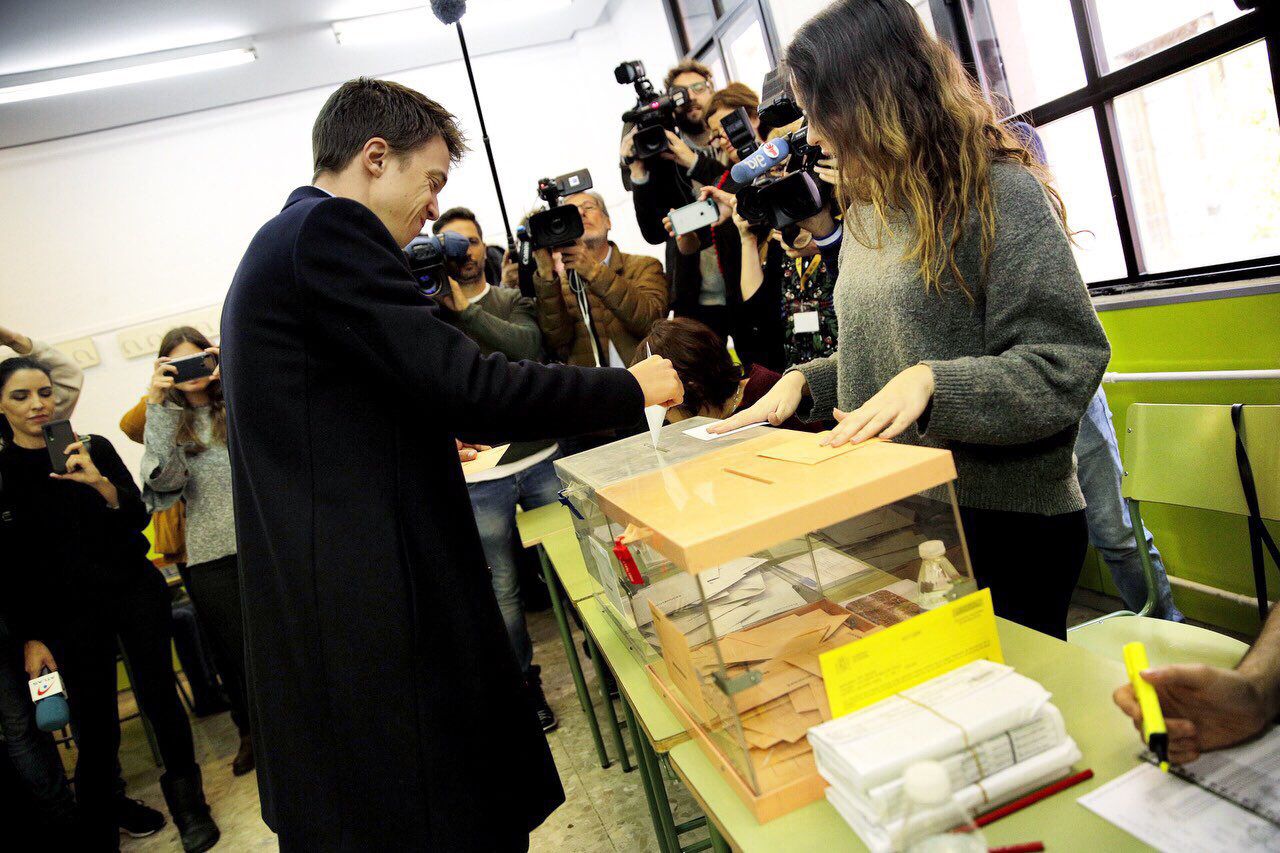 El candidato de Más País, Íñigo Errejón, no ha escondido su voto