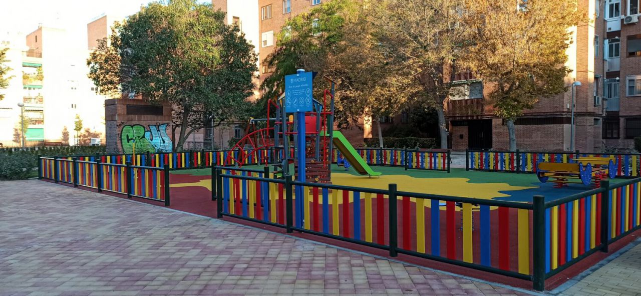 La nueva imagen del parque Antonio Machado, situado en Valdezarza.