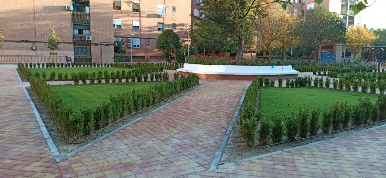 La nueva imagen del parque Antonio Machado, situado en Valdezarza.