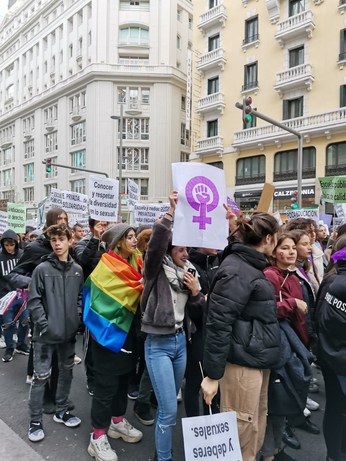 Manifestación estudiantil por el 8M