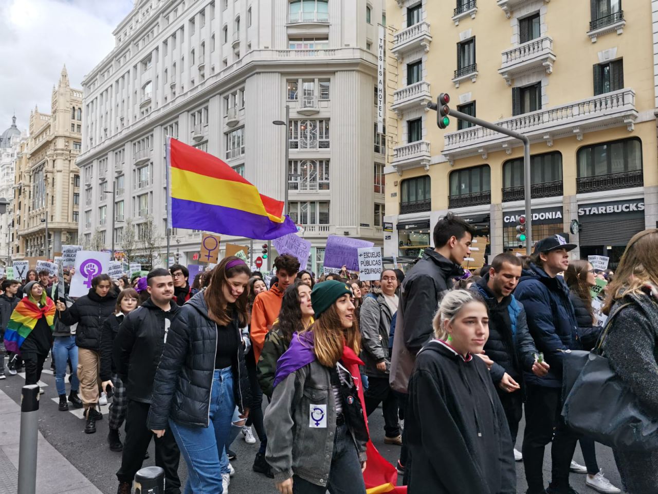 Manifestación estudiantil por el 8M
