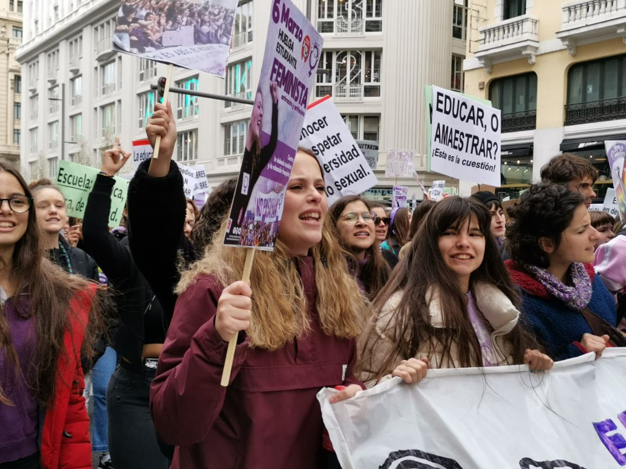 Manifestación estudiantil por el 8M