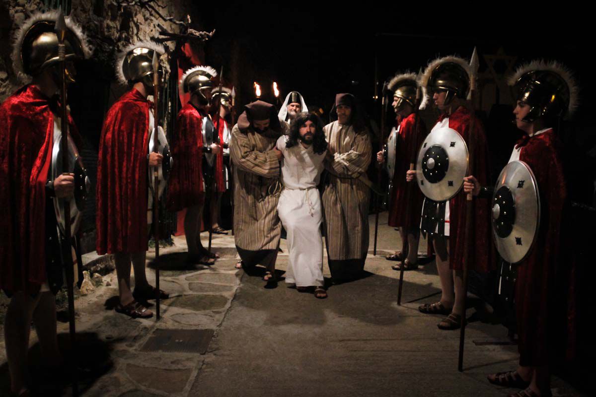 Detención de Jesús tras la traición de Judas Iscariote.