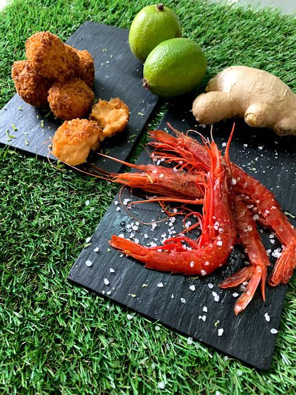 Croqueta de carabinero, Jengibre y Lima