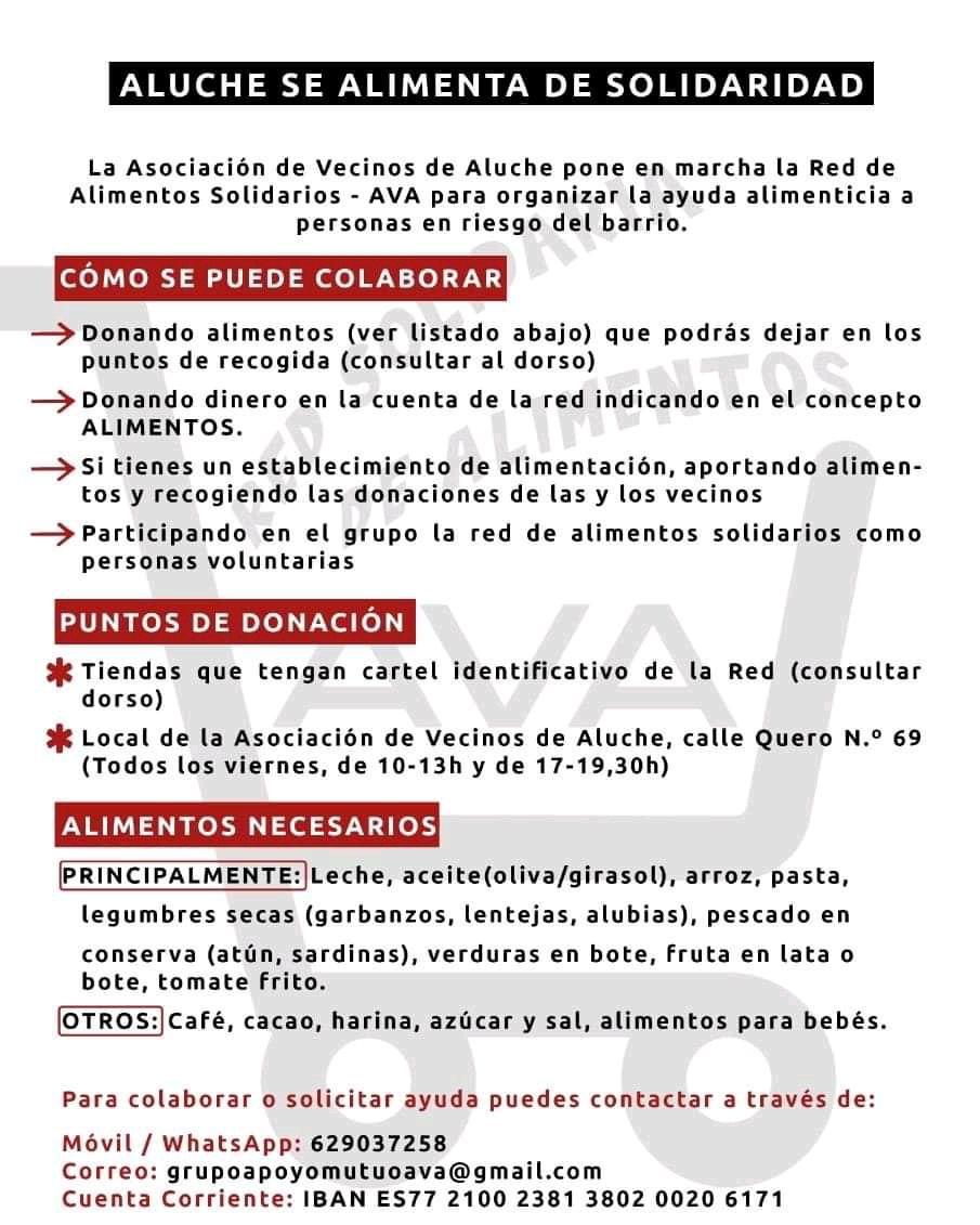 Banco de Alimentos de la Asociación de Vecinos de Aluche