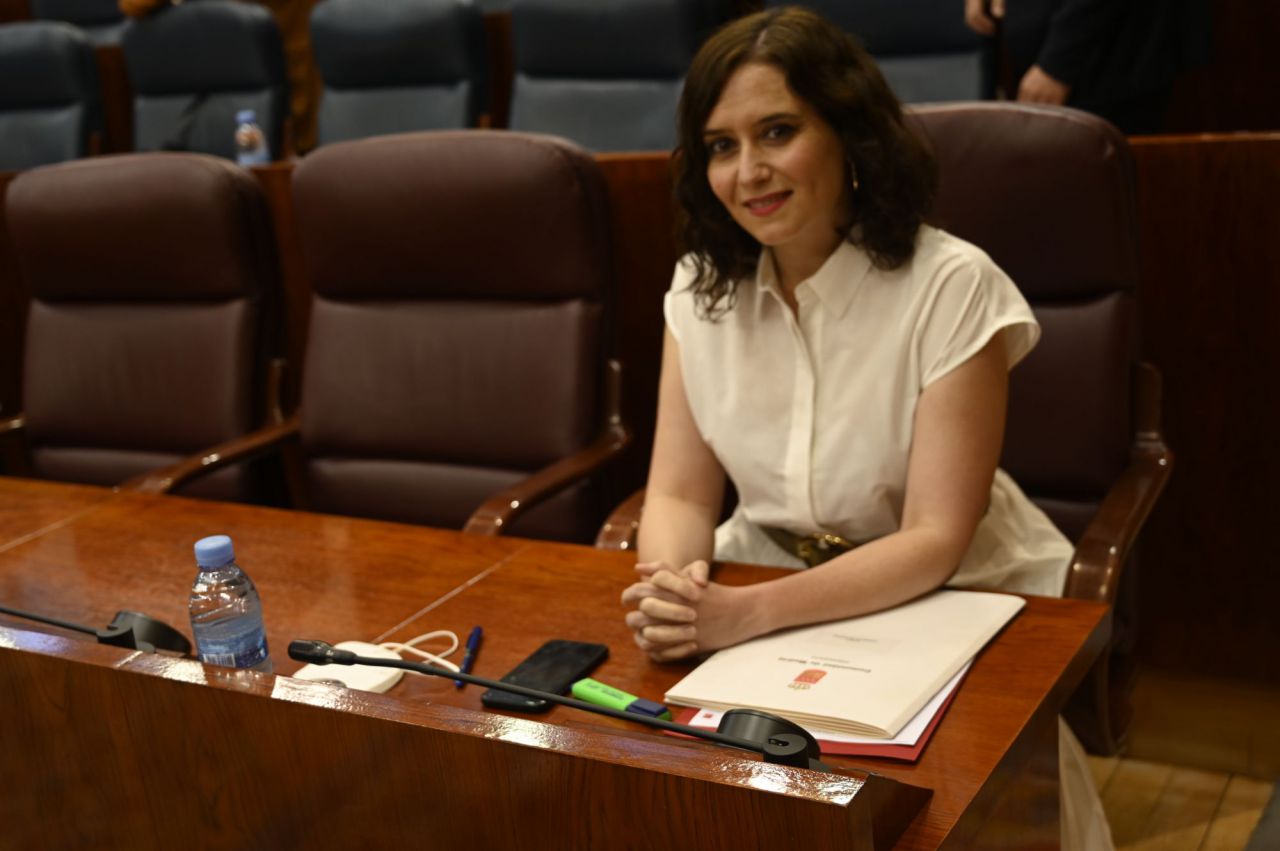  Isabel Díaz Ayuso, presidenta de la Comunidad de MAdrid, en la ASamblea de MAdrid