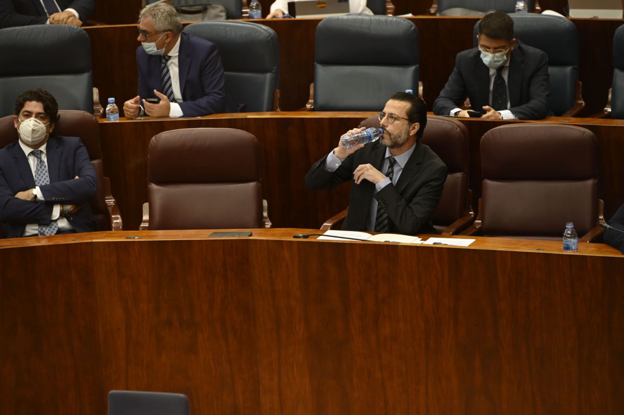 David Pérez y Javier Fernández Lasquetty en la Asamblea de Madrid